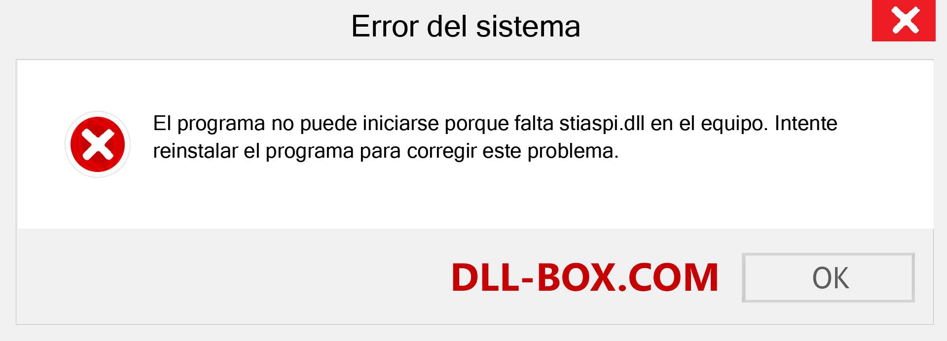 ¿Falta el archivo stiaspi.dll ?. Descargar para Windows 7, 8, 10 - Corregir stiaspi dll Missing Error en Windows, fotos, imágenes